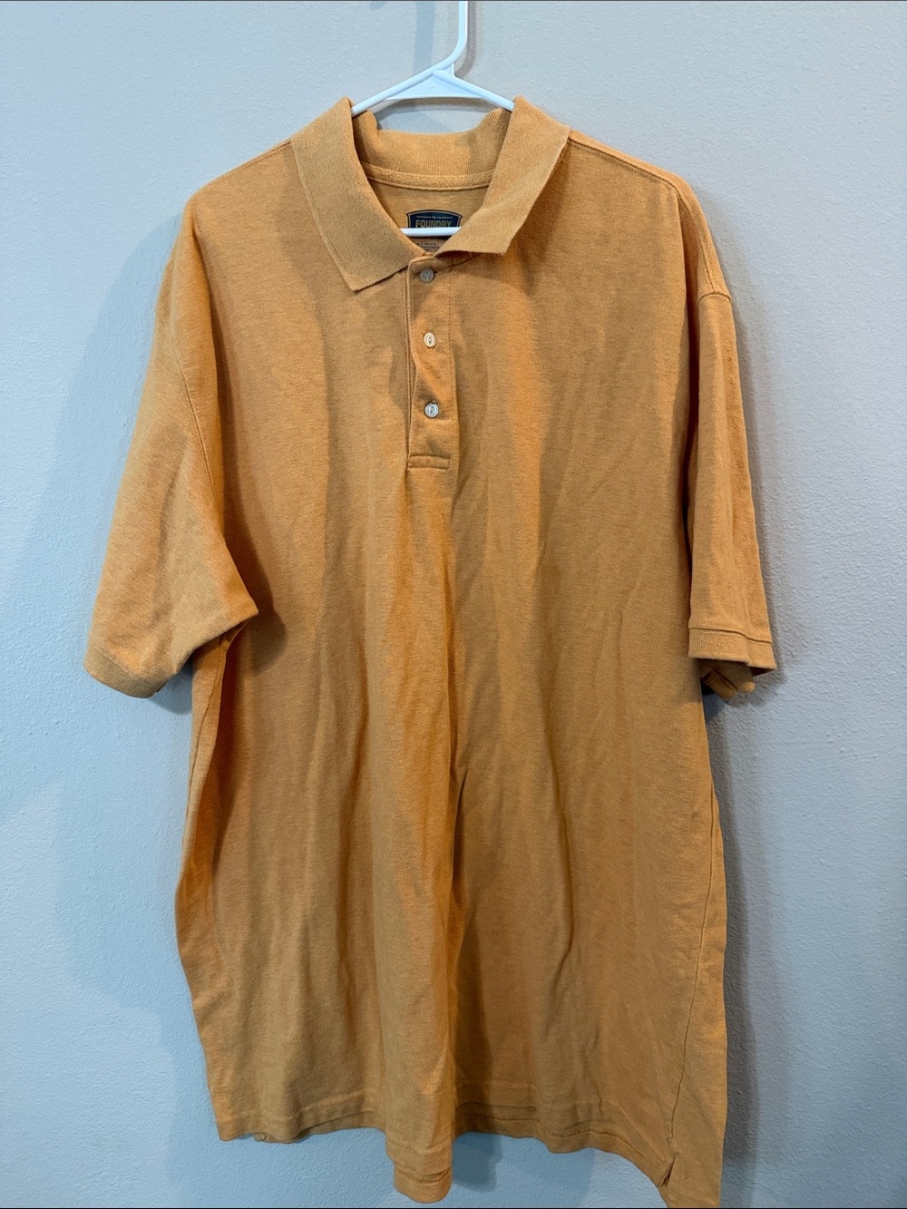 The Foundry Supply Co. Men's Polo in Mustard Orange